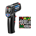 Miniatyrbild 1 av 5: Infraröd Termometer, -50°C～550°C Beröringsfri Lasertermometer med Färg LCD-Display för Kök/Reparation/Pizza/Industri (EJ för Människor)