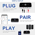 Miniatyrbillede 5 af 5: Bluetooth-adaptermodtager, Bluetooth-sendermodtager 5.0-sender Bluetooth-lydmodtager 2 i 1 med 3,5 mm lydoutput RCA-lyd Bluetoot
