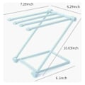 Miniatyrbillede 2 af 3: Foldbart stående håndklædeholder, badeværelseshåndklædeholder med 4-stangs design er velegnet til soveværelset, badeværelset, det
