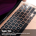 Miniatyrbild 2 av 5: Tangentbordsskydd Kompatibel med 2021 2020 Nya M1 MacBook Air 13,3 Tum A2337 A2179 med Retina-skärm  Touch ID, QWERTY EU-layout, Genomskinlig TPU