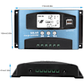 Miniatyrbillede 5 af 5: Solar Charge Controller, Dobbelt USB LCD-display, 12V 24V, MPPT 40A