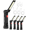 Miniatyrbillede 1 af 5: Byggepladslampe 5 stk. COB Arbejdslampe Genopladelig Led Arbejdslampe COB Værkstedslampe Lommelygte Arbejdslampe Led Arbejdslampe med Magnetisk Base