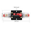 Miniatyrbillede 4 af 5: Bilkredsløbsafbrydere 20 Amp Sikringsholder Beskyttelse Audio Inline Hurtig Kredsløbsafbryder Sikringsholder Inverter med Manuel Nulstilling til Bil Båd Audio Sola