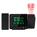 Miniatyrbild 1 av 3: Projektionsväckarklocka Digital Klocka med Inomhus/Utomhus Termometer Hygrometer USB-laddare och AC- och Batteridriven, Dubbla Väckarklockor
