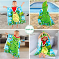 Miniatyrbild 4 av 5: Badhandduk för baby, strandhandduk, tjockare barnhandduk med huva för flickor - sötaste handduksponchon för poolen