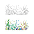 Miniatyrbillede 5 af 5: Anti-kollisions Iris Have Blomster Vindue Stickers Glas Stickers Non-Stick Stickers Vindue Dør Badeværelse Dekaler 60x30cmx2stk