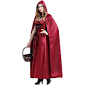 Miniatyrbillede 3 af 5: Halloween kostume Lille Rødhætte kostume voksen system fristelse kvindelig rollespil vampyr prinsesse lang nederdel sjal
