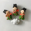 Miniatyrbillede 2 af 5: Køleskabsmagnet med billede af dame (sæt med 3)