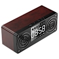 Miniatyrbild 1 av 2: Trä klocka Bluetooth-högtalare mobil hem dator liten högtalare röd trästruktur