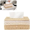 Miniatyrbillede 1 af 4: Servietboks Papirreb Servietboks 24X14X10Cm Dekorativ Servietboks Organizer Boho Rektangulær Servietdispenser, til Badeværelse, Soveværelse, Kontor