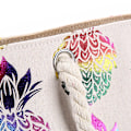 Miniatyrbillede 2 af 4: Tropiske Tote tasker Multicolor Ananas Rejsetasker Indkøbsposer Fashionable Strandtasker med Burlap Bund