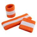 Pikkukuva 2 / 5: Hikinauhasetti (3 kpl) Urheilupannat Rannehihnat Hikinauhat Froteekankainen Rannehihnat Urheiluhinaukset ja -pannat (Oranssi Valkoinen Oranssi)