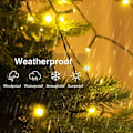 Miniatyrbilde 4 av 5: Juletre lyslenke 2 m x 16, 400 LED (1-2,4 m), 8 moduser, juledekorasjon for hus, hage, terrasse (varm hvit)