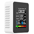 Miniatyrbild 2 av 3: Digital termometer fuktighetsmätare koldioxid luftkvalitetsmonitor 5 i 1 vit