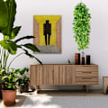 Miniatyrbilde 5 av 5: 2 stk kunstige hengende planter falske eføyblader for vegg hjem veranda hagedekorasjon