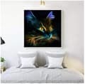 Miniatyrbillede 4 af 5: Diamantmaleri, 5D Diy Diamantmaleri Digital Wall Decor Kit, Sort Kat (12X12 tommer)