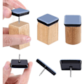 Miniatyrbilde 2 av 5: Parti med 50 møbelglidere i teflon med spiker, stolpaneler 25x25mm