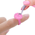 Miniatyrbilde 4 av 5: 100 stk. vippeløft limholder engangsbeholder i plast ringer brett for vippeløft verktøy (rosa)
