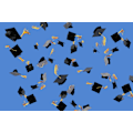 Miniatyrbillede 4 af 4: Blå Kandidathat til Voksne med Vedhæng 2023, Unisex Gymnasium Universitets Graduering Bachelor Hat 12 Farver