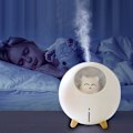 Miniatyrbild 2 av 5: 220 ml Luftfuktare för hemmet, kall dimma med ljus 7 färger, automatiskt stopp, skrivbordsspray (vit katt)