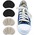 Miniatyrbilde 1 av 5: 2 par selvklebende hælpute for sneakers (svart + beige), hælpute for høye hæler, tykke sklisikre og slitesterke innleggssåler for menn og kvinner
