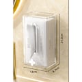 Miniatyrbillede 2 af 5: (Hvid) Vægmonteret Tissue Box Moderne Plast Tissue Box Stue Badeværelse Hjemmeindretning Grå