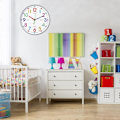 Miniatyrbilde 5 av 5: Analog læringsklokke for barn - Barneveggklokke - Pedagogisk veggklokke, lett å lære å lese klokken ， Diameter læringsskive 30 cm, Sil