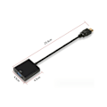 Miniatyrbillede 5 af 5: 1 stk. sort HDMI-adapter til VGA han-konverteradapter til hun 1080p til bærbar pc-tablet