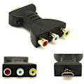 Miniatyrbild 3 av 4: HDMI HDMI-adapter vit gul HDMI-omvandlare till HDMI-adapter till HDMI till 3RCS