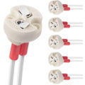 Miniatyrbillede 1 af 5: Base med to ben, G4, GU5.3, G6.35, Gy6.35, GX5.3 mr16, GZ4 MR11, keramisk lampeholder med halogenfatning (6 stk.)