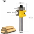 Miniatyrbillede 2 af 5: 5 stk. 8 mm Bullnosis stang med ansigtsperlesøjle/Overfræser bit støbning, træ jordbærskæring 1/4 \"3/8\" 1/2 \"5/8\" 3/4 \", værktøj til snedkeri