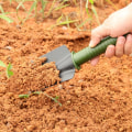 Miniatyrbillede 2 af 5: Smal skovl - Mini haveværktøj, lille rive og spade, lille spade, rive og spade til have, indendørs og udendørs potteplanter.
