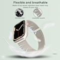 Miniatyrbild 2 av 4: Band - Rostfritt stål mesh loop magnetiskt spänne ersättning för kvinnor (42mm/44mm/45mm, A--Starlight)