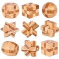 Miniatyrbillede 1 af 5: 9 stykker træhjerne-teaser, hjerne-teaser-spil, 3D IQ-puslespil mini træhjerne-teaser, sindstest pædagogisk spil intellektuelt logisk klassisk legetøj G