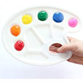Miniatyrbillede 2 af 4: 3 stk. Hvid Oval Plast Malingspalette