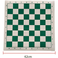 Miniatyrbillede 2 af 5: Grøn - Konkurrence skakmåtte, syntetisk læder rullebræt, let og skridsikker, skakmåtte til børn og voksne (størrelse: 43*43cm).