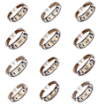 Miniatyrbild 2 av 5: Taurus läderarmband i ko-läder, enkelt litet present, armband i rostfritt stål för par