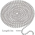 Miniatyrbild 2 av 5: 10 fot kulkedja med 10 diverse anslutningsstycken för vertikalt byte av persienn (4,5 mm, silver)