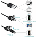 Miniatyrbillede 4 af 5: USB Slange Inspektionskamera, 2.0 MP IP67 Vandtæt USB C Endoskop, Type-C Kamera med 8 Justerbare LED Lys til Android, PC