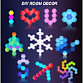 Miniatyrbillede 4 af 5: LED Væglampe med Fjernbetjening, Smarte Sekskantede Lys Touch Kontrol RGB Gaming Lampe Natlamper DIY Geometri Splejsningsmodul til Gaming Setup, H