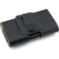 Miniatyrbild 2 av 3: Bältesfodral 14,4 x 7 cm Svart för Mobiltelefon - Universellt Bältesfodral i Konstläder - Smartphone-ficka med Haka