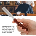 Miniatyrbilde 2 av 5: Øyenbrynsbarberhøvel for kvinner, japansk sinklegering barberhøvel rett barberhøvel salong sammenleggbar barbering hårklippertrimmer for menn kvinner ansikt (uten blad