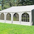 Miniatyrbild 3 av 4: Paviljongstaketduk, Vattentät Tälttak med Romerskt Fönster, Perfekt för Fest, Bröllop, Picknick (Stålram och Överkast Ingår Ej) (Vit 9*2M)