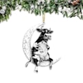 Miniatyrbilde 1 av 5: Dyre Julepynt Henger på Månen Vinter Tre Ornament Julepynt (Slem Ku)
