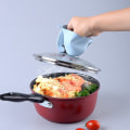 Miniatyrbilde 3 av 4: Blå 2 par tykke silikon varmebestandige ovnshansker for matlaging, baking, steking og steking