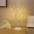 Miniatyrbillede 4 af 5: LED-lystræ, LED-perlenatlys, justerbare grene DIY kobbertrådsdesign træ til bryllupsfestdekoration