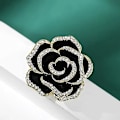 Miniatyrbillede 3 af 5: Kvindernes Roseformede Brosche, Morsdagsgaver, Legering Brosche, Elegant Brosche, Fancy Brosche Rose Blomst Rhinestone Indlæg, Tilbehør Brosche, Pin Badge