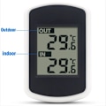 Miniatyrbild 3 av 4: LCD Digital Trådlös Termometer för Inomhus eller Utomhus, Mini Rumstemperatursensor, Liten Exakt Vädertestare i Hem, Sovrum och Kontor, Vit