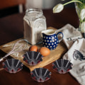 Miniatyrbilde 3 av 4: Sjokoladeform i 4 deler med blomsterform, eggeform, non-stick mini karbonstålformer, for cupcake, kake, muffins, pudding, tartlet, eggetart