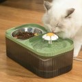 Miniatyrbillede 1 af 5: Vandfontæne til katte indendørs, kattefoder  Vandforsyninger, super støjsvag automatisk kæledyrsvanddispenser 100oz/3L med rustfrit stål katteskåle en